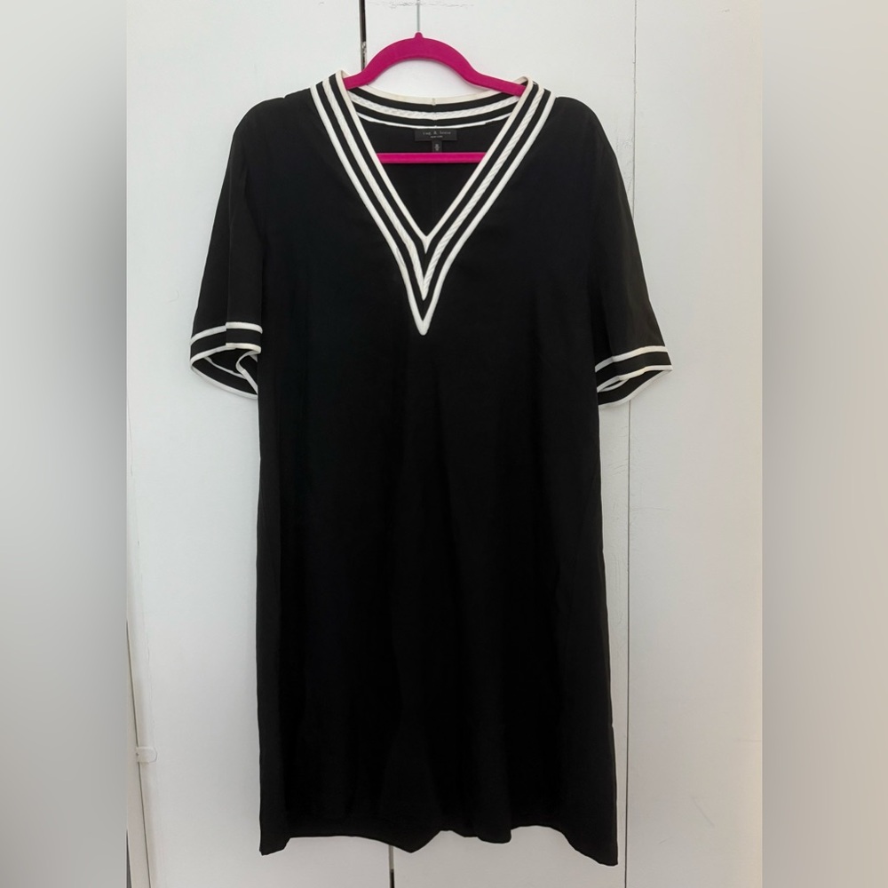 rag & bone Althea V-Neck Dress in Black - Picture 3 of 5